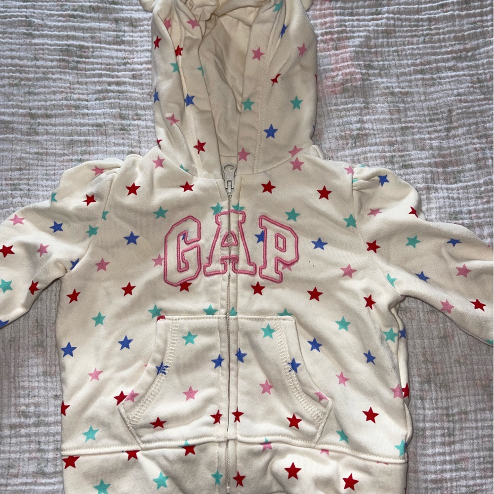 Baby Gap Toddler Girls Size 3-6M Star Print Hoodie